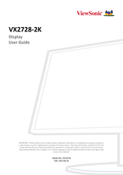 ViewSonic VX2728-2K User Manual