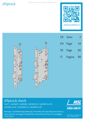 Assa Abloy sFlipLock check 14471 Assembly And Operating Instructions Manual