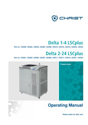 Christ 102307 Operating Manual