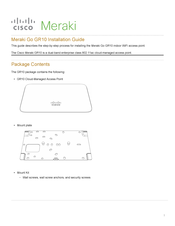 Cisco Meraki Go GR10 Installation Manual