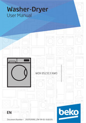 Beko WDX 852313 XW0 User Manual