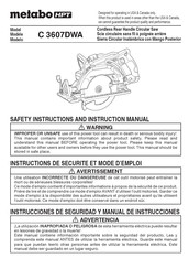 Metabo HPT C 3607DWA Instruction Manual