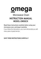 Omega OM30CX Instruction Manual