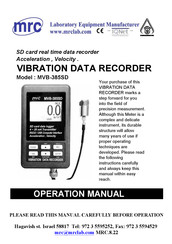 MRC MVB-385SD Operation Manual
