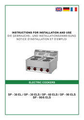 RM Gastro SP - 30 ELS Instructions For Installation And Use Manual