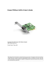 Kvaser PCIEcan 2xHS v2 User Manual