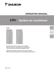 Daikin RXYQ408XATJ Operation Manual