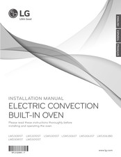 LG LWS3081ST Installation Manual