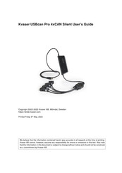 Kvaser USBcan Pro 4xCAN Silent User Manual