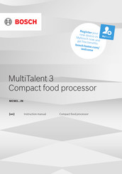 Bosch MultiTalent 3 MCM3 IN Series Instruction Manual