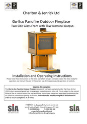 SIA Go-Eco Panofire Installation And Operating Instructions Manual