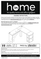 Piranha Furniture PACU Assembly Instructions Manual