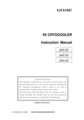 Ulvac UHE10F Instruction Manual