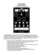 4ms Company Dual Looping Delay User Manual