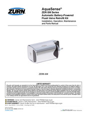 Zurn AquaSense ZER-SM Series Installation, Operation, Maintenance And Parts Manual