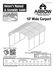 Arrow Storage Products CPHC102909 Owner's Manual & Assembly Manual