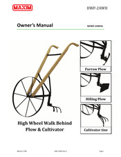 Maxim MHWP-24WHA Owner's Manual