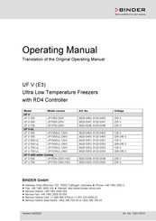 Binder UF V-UL Series Operating Manual