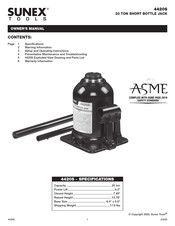 Sunex Tools 4420S Owner's Manual
