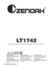 Zenoah LT1742 Instruction Manual