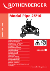 Rothenberger Modul Pipe 25/16 Instructions For Use Manual