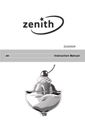 Zenith ZCS3552W Instruction Manual