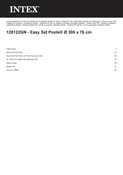 Intex Easy Set 128122GN Owner's Manual