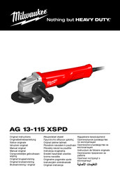 Milwaukee AG 13-115 XSPD Original Instructions Manual