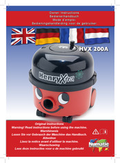 Numatic HenryXtra HVX 200A Owner's Instructions Manual
