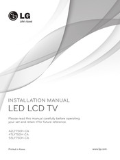 LG 42LY750H-CA Installation Manual