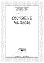 Gessi OXYGENE 35045 Installation Manual