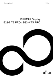 Fujitsu B22-8 TE PRO Operating Manual