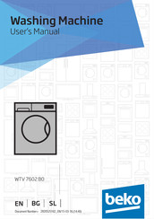 Beko WTV 7602 B0 User Manual