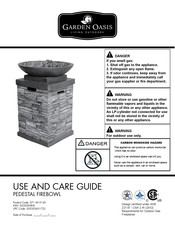 Garden Oasis D71 M15145 Use And Care Manual