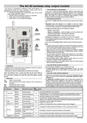 Jablotron AC-82 Manual