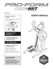 Proform cardio best sale hiit trainer maintenance