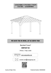 Sunjoy A102005804 Assembly Instruction Manual