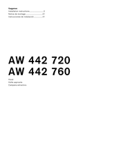 Gaggenau AW 442 760 Installation Instructions Manual