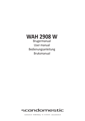 Scandomestic WAH 2908 W User Manual