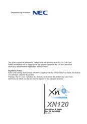 Nec XN120 Manual