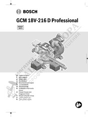 Bosch Professional GCM 18V-216 D Original Instructions Manual