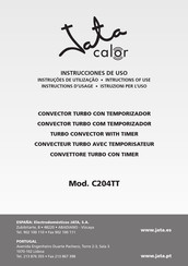 Jata calor C204TT Instructions For Use Manual