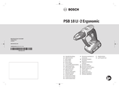 Bosch Ergonomic PSB 18 LI -2 Original Instructions Manual
