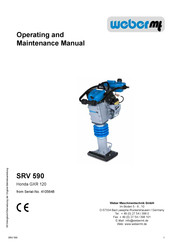 Weber Mt SRV 590 Operating And Maintenance Manual