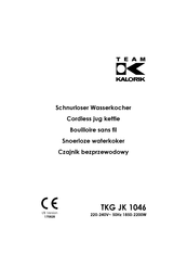 Team Kalorik TKG JK 1046 R Operating Instructions Manual