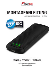 Fantec NVMe31-FastLock Assembly Instructions Manual
