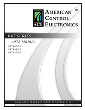 American Control Electronics PAT Series User Manual
