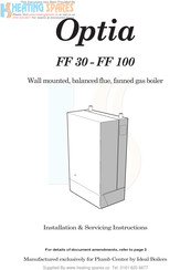 IDEAL Optia FF 100 Installation & Servicing Instructions Manual
