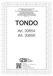 Gessi TONDO 30654 Manual