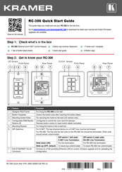 Kramer RC-306 Quick Start Manual